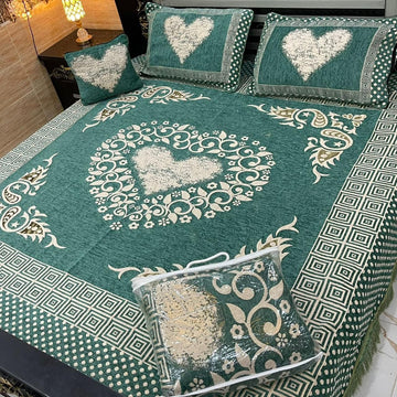 Velvet Bridal Bedsheet Set-4 Pcs