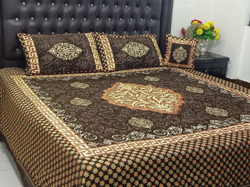 Velvet Bridal Bedsheet Set-4 Pcs 28