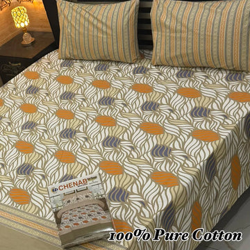 100% Pure Cotton Bedsheet 3 Piece bedsheet set