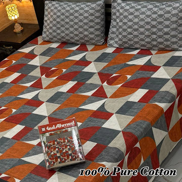 100% pure cotton 3pcs bedsheet set